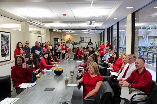 GSLInsurance's tweet image. Celebrating Heart Health Month by dressing in red at our monthly staff meeting! More pics on FB #healthyhearts