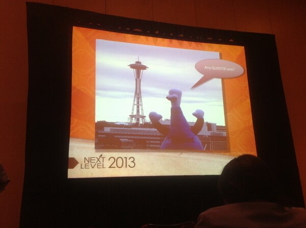 smartrack's tweet photo. #nextlevel13 Best Use of the Questie. Downstream session in Salon K @ 1pm http://t.co/9F0uJiEv