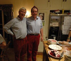 RTrousers's tweet photo. Father and son #redtrousers http://t.co/L9gQsLnf