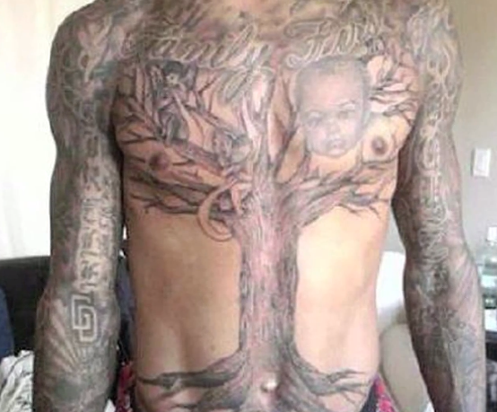 Bleacher5's tweet photo. Worst #Tattoos in #Sports: http://t.co/DHxoBSRc. Do you know which #NBA player belongs to this #family tree? http://t.co/Oy4OmZbR