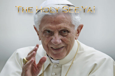 MrsBodington's tweet image. The Holy See-YA! #PopeOut