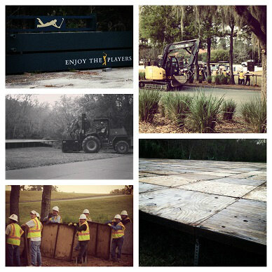 THEPLAYERS's tweet photo. Tractors and flooring mark the start of build-out for #PLAYERS2013. Who's excited? http://t.co/gsB0MLZw