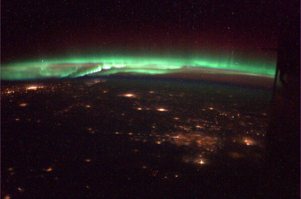 C.Hadfield photo of Northern Lights
