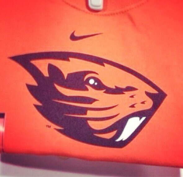 Pac12Boobs's tweet photo. "@PetrosAndMoney: New Beaver Logo? -p http://t.co/SAoNGX4G" @OStateBoobs get some ladies to rep the new gear
