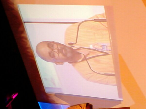 venkyknev's tweet image. Mosley from white collar now on stage! #sycon #ssnlakshya