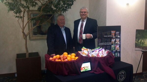 Tomj68's tweet image. #adbos @ westcostchamber early bird breakfast displaying healthier snacks for the work place