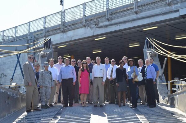NDTA President & Tampa Bay Chapter Members visit @MSCSealift's 1st JHSV USNS Spearhead #MSCdelivers @CENTCOM