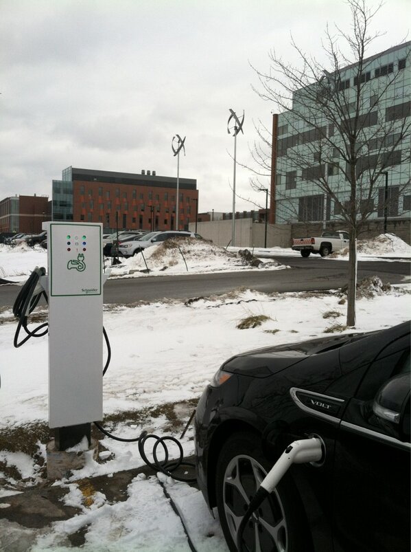 SWBRGreen's tweet photo. New arrival as RIT Sustainability Institute nears completion @RITNEWS @ChevyVolt @swbrarchitects http://t.co/Oo7t2nuP