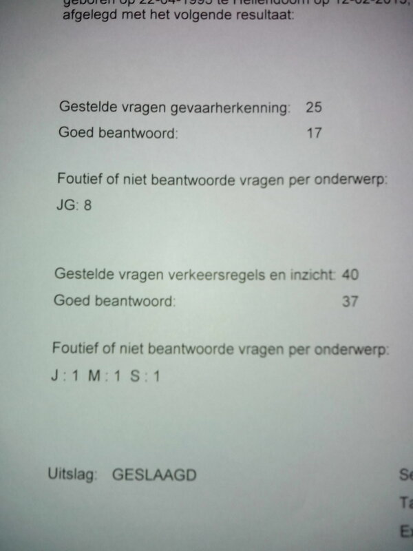 mxjeff186's tweet image. Ja ja geslaagd voor auto theorie
