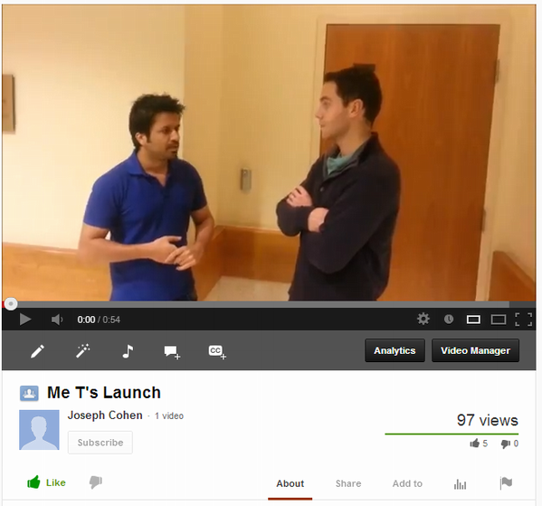 joeyc100's tweet photo. Thanks to all 97 viewers of Real Me T's Launch Video!!! #real660 http://t.co/u7KHuAjt