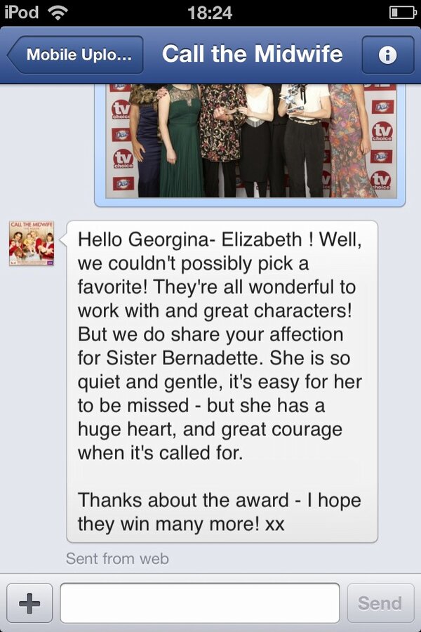 georgia1231978's tweet image. THEY HAVE ALSO MESSAGED ME!!!! #CallTheMidwife #CHUFFING #happy