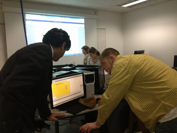 aneeshchopra's tweet photo. Coal miner to code tester...Devin, an army vet, presents his program built for his PlugGEDIn course #hopeisintheair http://t.co/Hl0s1DN8