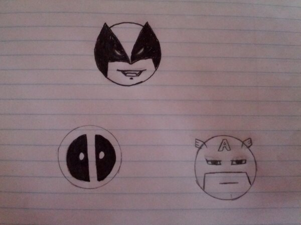 DarkWolf1887's tweet image. Clearly I became bored earlier today #MiniMarvel