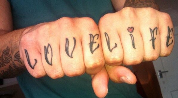Stackk_Bundlezz's tweet image. #inkjunkeyz 'Love Life'  knuckles