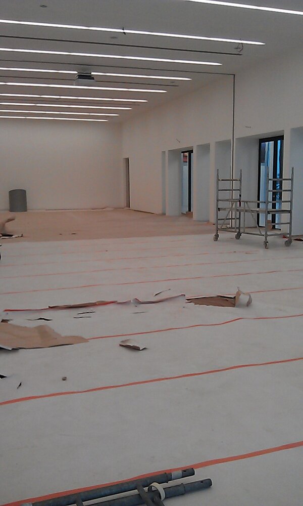 The new space includes a lecture hall for seminars on natural ventilation and solar shading #renson