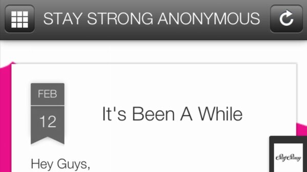 ESS4Hope's tweet image. Check out my latest blog post guys! 

staystronganonymous.blogspot.com