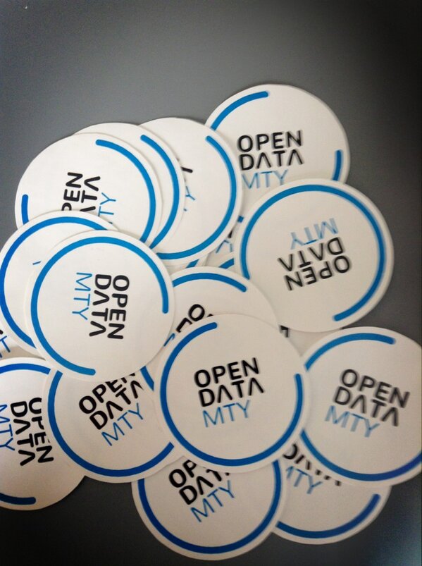 coworkingMty's tweet photo. Stickers que les regalamos a nuestros amigos de @opendatamty para el evento de este fin de semana http://t.co/xIFawK9c