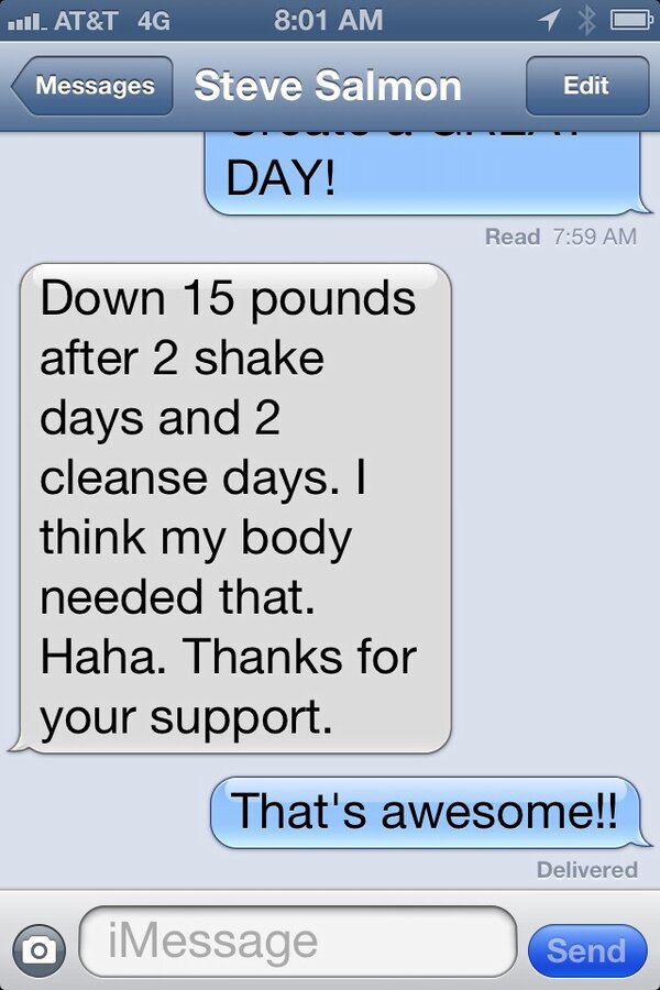 BigTriMike's tweet photo. Steve down 15 lbs in 4 days! #isagenix #weightloss http://t.co/IBdgInpE