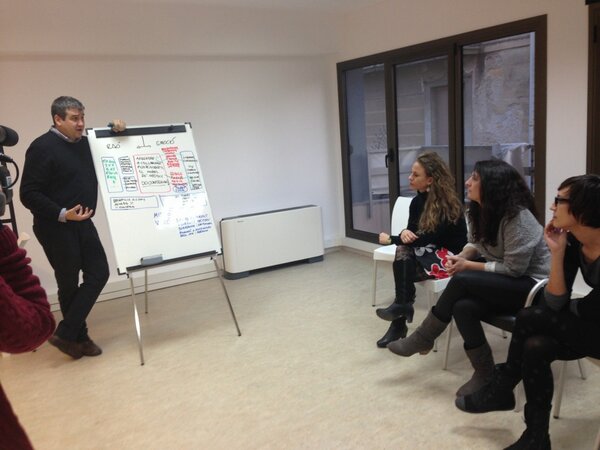CoworkingCo's tweet photo. TV Girona grabando repor antes de #CoWorkGirona @cesar_llorente explica el método CANVAS http://t.co/muxcvJH1