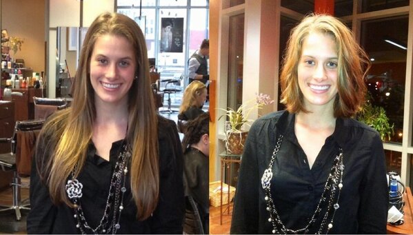 mcnsalon's tweet photo. A client goes from long to bob - styled by Liz! #Pittsburgh #Style #hair http://t.co/nVi6fNWl