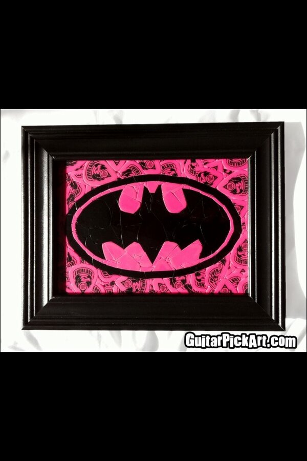 GuitarPickArt's tweet image. Meanwhile, here's a custom piece I did: #Batman made from @ernieball Everlast #guitarpicks