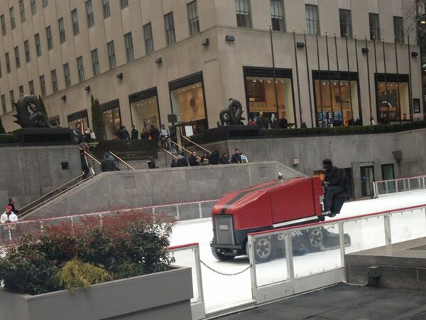 rmhnewyork's tweet photo. Zamboni time. Almost ready. Who's joining us for #SkateWithTheGreats w/ @NYRangers &amp; @sarahhughesny at @rockcenternyc? http://t.co/vYOS9JFb