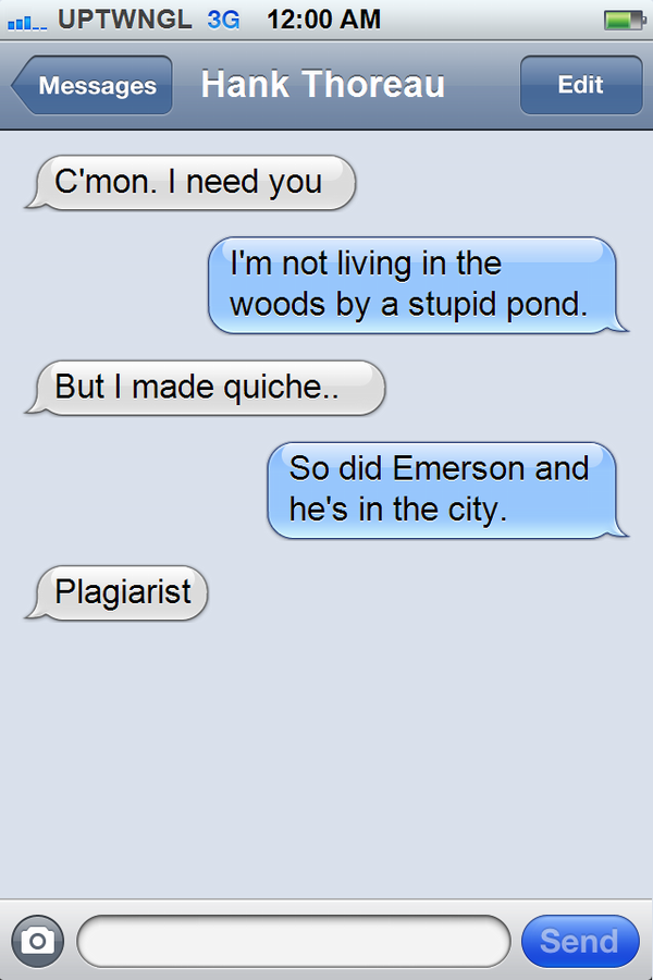 UGcomedy's tweet image. Here's another one from the archives... 
#thoreau #walden #flirty #emerson #comedy #uptowngirl