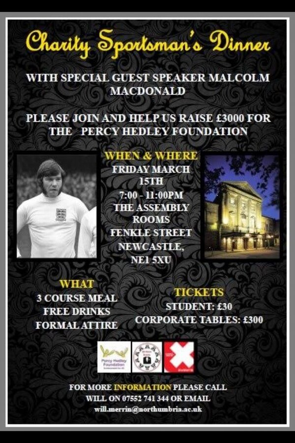 SitDownEvents's tweet photo. @shaneread2010 Charity sportmans dinner with Malcolm Macdonald and Chris Donald  RT #NUFC  http://t.co/pm3WMP4N