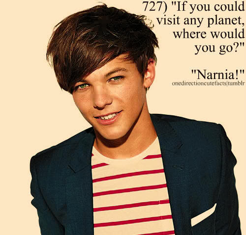 Louis_1DTH's tweet photo. Q:ถ้าคุณสามารถไปที่ไหนก็ได้ทุกที่ในโลก คุณอยากจะไปที่ไหน? Louis:นาร์เนีย! #คนบ้า #LouisFact http://t.co/yYm69stX