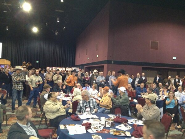 Wow! The Montana State Bighorn Sheep License sells for $485,000 at the WSF auction.