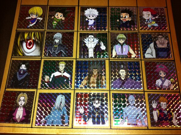 Luckykrueger's tweet photo. ハンターハンターのドッキリテクスチャーシールのコンプ♡久しぶりに苦労した(^O^)／でもうれしい。 http://t.co/ACqEOX2C