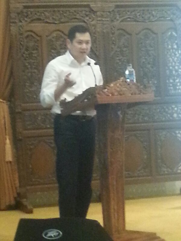 Sesi #ISGC selanjutnya telah dimulai, dengan pembicara Bpk. Hary Tanoesudibjo. #fb