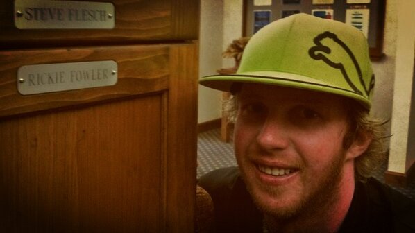 jmacpuma's tweet photo. @WMPhoenixOpen green hat with @RickieFowlerPGA locker #gogreen http://t.co/dMET4nms