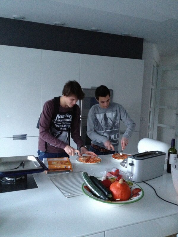 Preparing for our show tonight