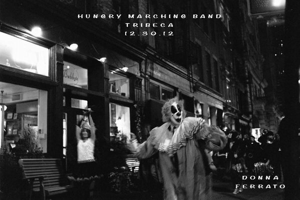 Hungry Marching Band in Tribeca! #HungryMarchingBand #Bubbys #TriBeCa #NoMoore #HudsonSt #Photography