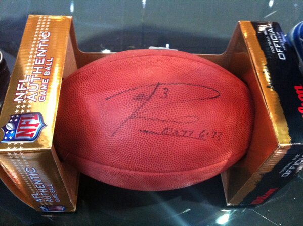 Gatorade's tweet photo. We were going to keep this football signed by @DangeRussWilson, but we decided to give it away! RT for a chance to win http://t.co/NQk75FW4