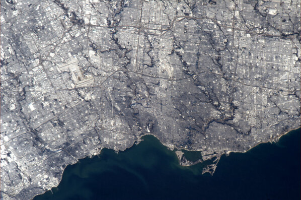 On the shore of Lake Ontario,  Toronto. Canada's most populous city.