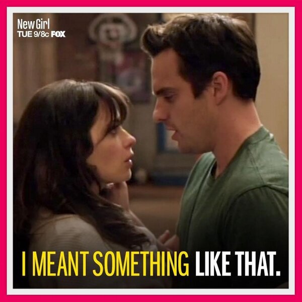 ellyHOLLYWOOD's tweet photo. ...i meant something like that... 
E poi ci sono quelle scene che mandi indietro all'infinito...
#NewGirl #jessandnick http://t.co/TzYeDpKa