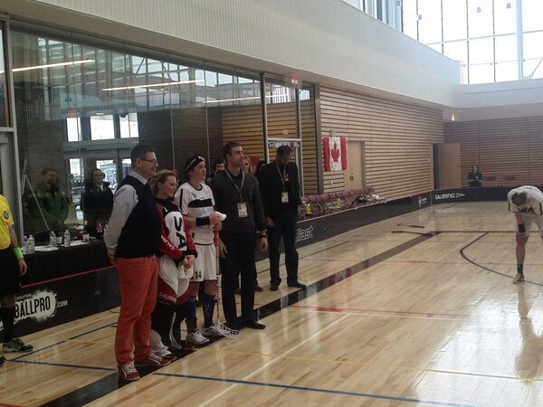 WFCQ's tweet photo. Here are the players of the game! Jenn Lynch for Canada and Tiffany Winkler for the USA #floorball http://t.co/q0ToTK6J