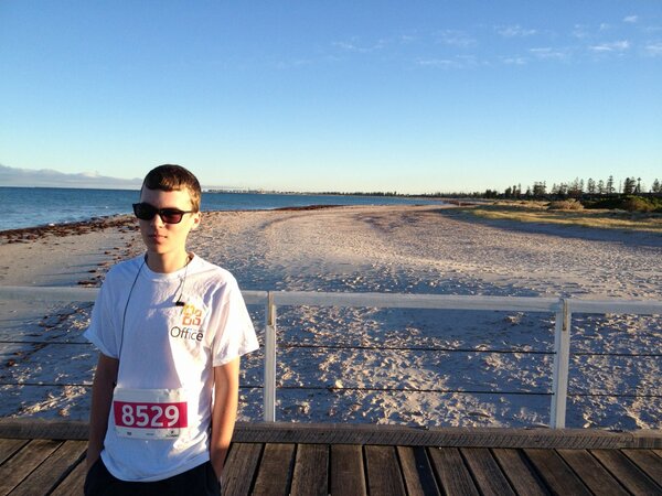 rob_farley's tweet image. Sam's in a #MSOffice top for the run today. #sarrc #dolphinrun