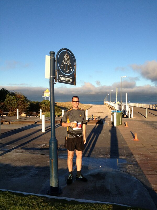 rob_farley's tweet image. Got coffee. Chatted with Chris the #SARRC coach. He's tipping Sam to beat his dad. #dolphinrun