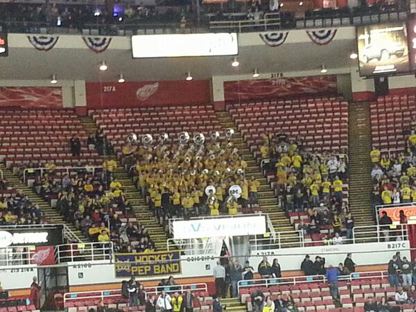 2lphill's tweet photo. Annual game at the "Joe" , Go Blue. http://t.co/vUJBoWFc