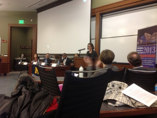 DASantacroce's tweet photo. Prof Jones:   History shows the error of our ways and paths to change. #Solitary @UMichLaw @Umichracelaw http://t.co/70SScLoo