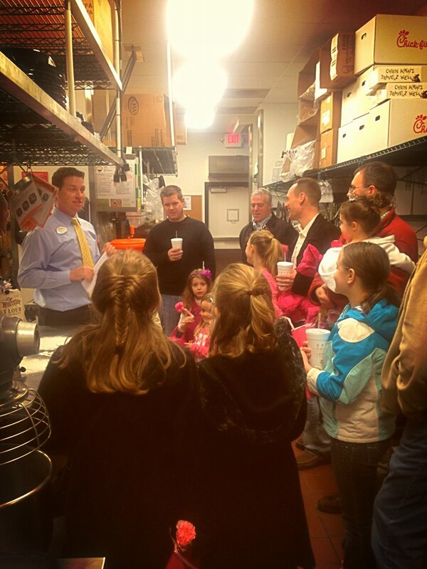 Kitchen tours, anyone? #ChickfilA #daddydaughterdatenight