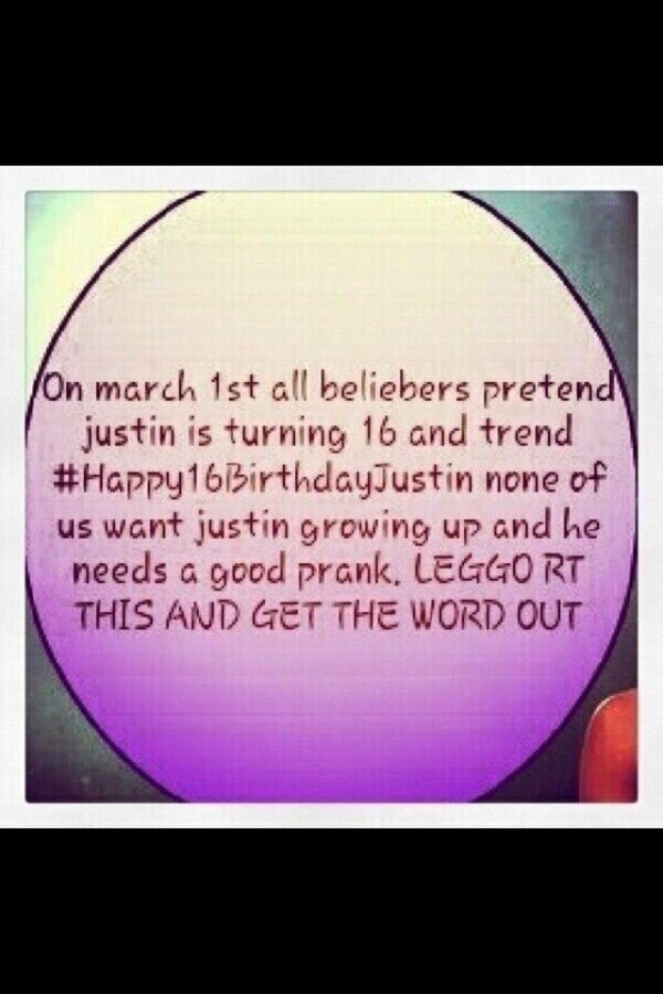 drunkwithbreezy's tweet photo. EVERY BELIEBER SHOULD KNOW THAT WE'RE PRANKING JUSTIN http://t.co/sqNOZSGo