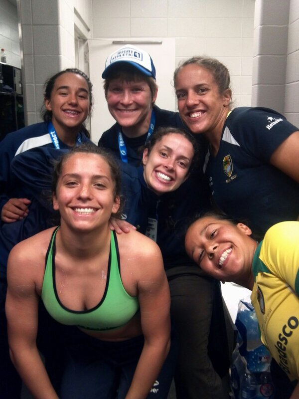 JamieNBurke's tweet photo. The faces of happy @brazilrugby 7s ladies, winners of the bowl in the inaugural @houston7! #houston7s #wrugby http://t.co/zQsX1z9e