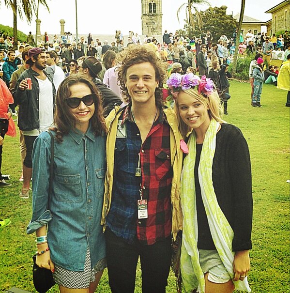 megamckenna's tweet photo. @Kate11_Oconnell and I with @martysmiley at the #Laneway festival.  Bathurst should be on the cards very soon. http://t.co/FntnUNIM