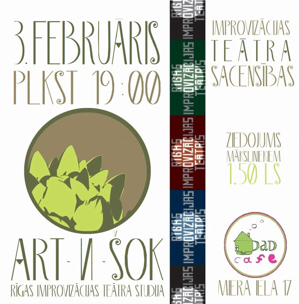 Ruzenieks's tweet photo. Šovakar plkst. 19.00 @ImprovizacijaLv studija Art i Šok iekš @DADcafe http://t.co/6PxcBah9