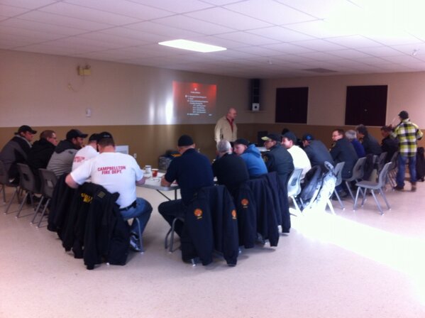 #CampbelltonFire & #ComfortCoveNewSteadFire on #StandardFirstAid training with #TonyEdison from #GanderFireRescue!