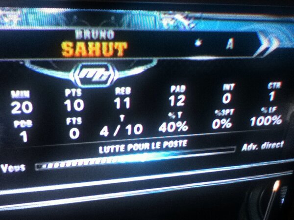 brunosahut's tweet image. Premier Trible-double sur #NBA2K13. #GeekModeOFF